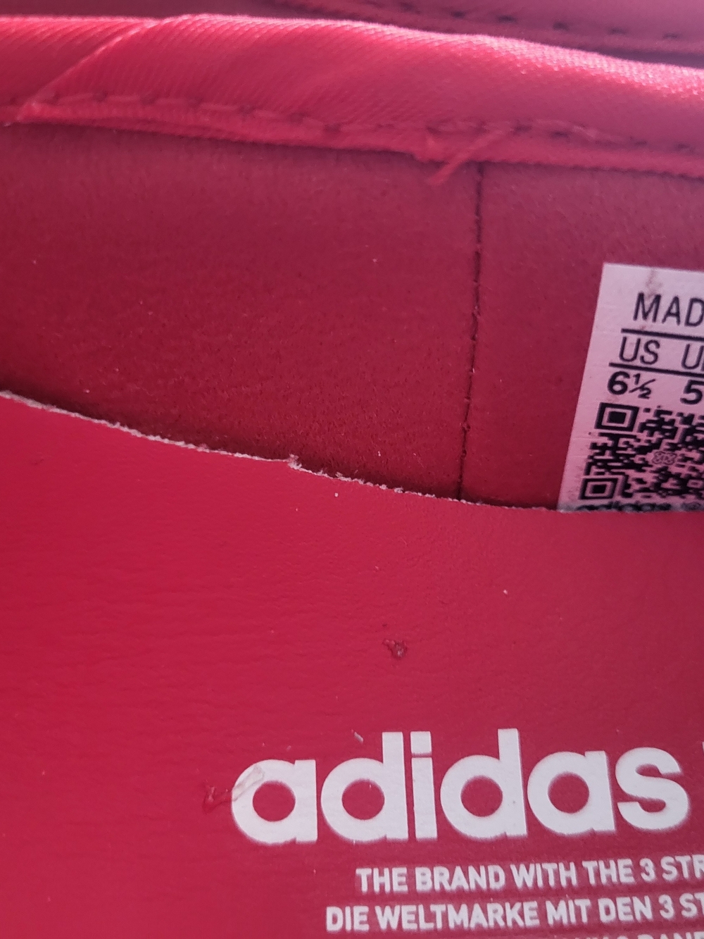 Adidas Womens Red Mary Jane Sneakers Size 6 1/2 Style# JQ6446 - Picture 6 of 7
